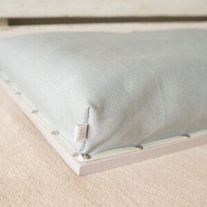 Bed tray, iPad stable table or Laptop Lap Desk light grey with pink and white striped pillow image 5