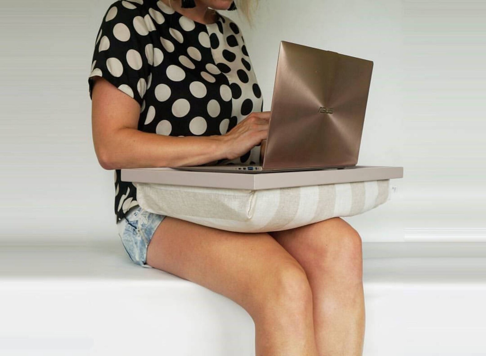 Luxury laptop stand soft Velvet pillow Laptop tray bed Etsy