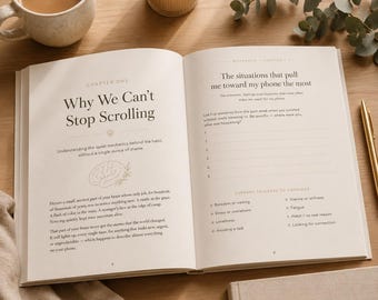Dopamine Reset Workbook, Digital Detox Planner, Screen Time Tracker, Self Care Journal, Printable PDF