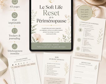 Perimenopause Guide PDF, Printable Symptom Journal, Sleep, Mood & Energy Tracker, 14-Day Wellness Program