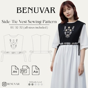 Patrón de costura para chaleco con lazo lateral