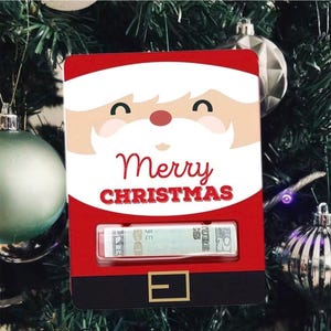 Santa Christmas Money Card Holder with Greeting Card