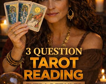 3 Questions Extra Detailed Tarot Reading Same Hour Delivery Digital Reading