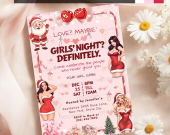 Editable Galentines Party Invitation | Girls Night Flyer (Digital)