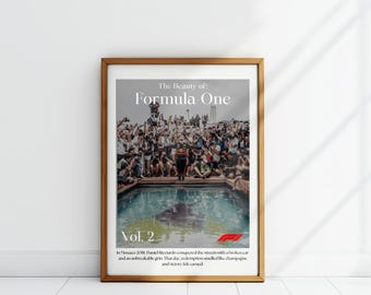 Póster de Daniel Ricciardo, póster de piloto de F1, regalos para fanáticos de Red Bull F1, póster de dormitorio de F1, arte de pared de Fórmula 1, arte de Red Bull, póster de F1 para fanáticos de la F1