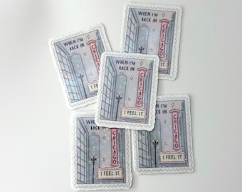 Pegatina Djo con purpurina de final de comienzo