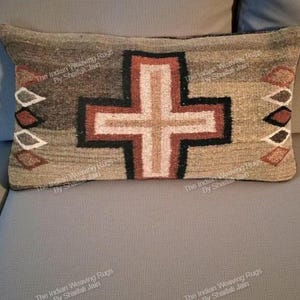 18"x26" Paar handgeweven wollen kussenhoezen in Navajo-tapijtstijl met zuidwestelijk patroon, Native American woondecoratie, Mexicaanse tapijt kussenhoes, gratis verzending