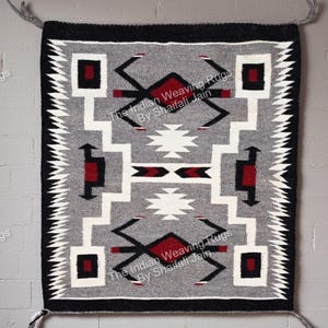 Tappeto Navajo in lana tessuto a mano 6x6, motivo sud-occidentale, stile nativo americano, tappeto per la casa, tappeto messicano, articolo decorativo per il capodanno, spedizione gratuita