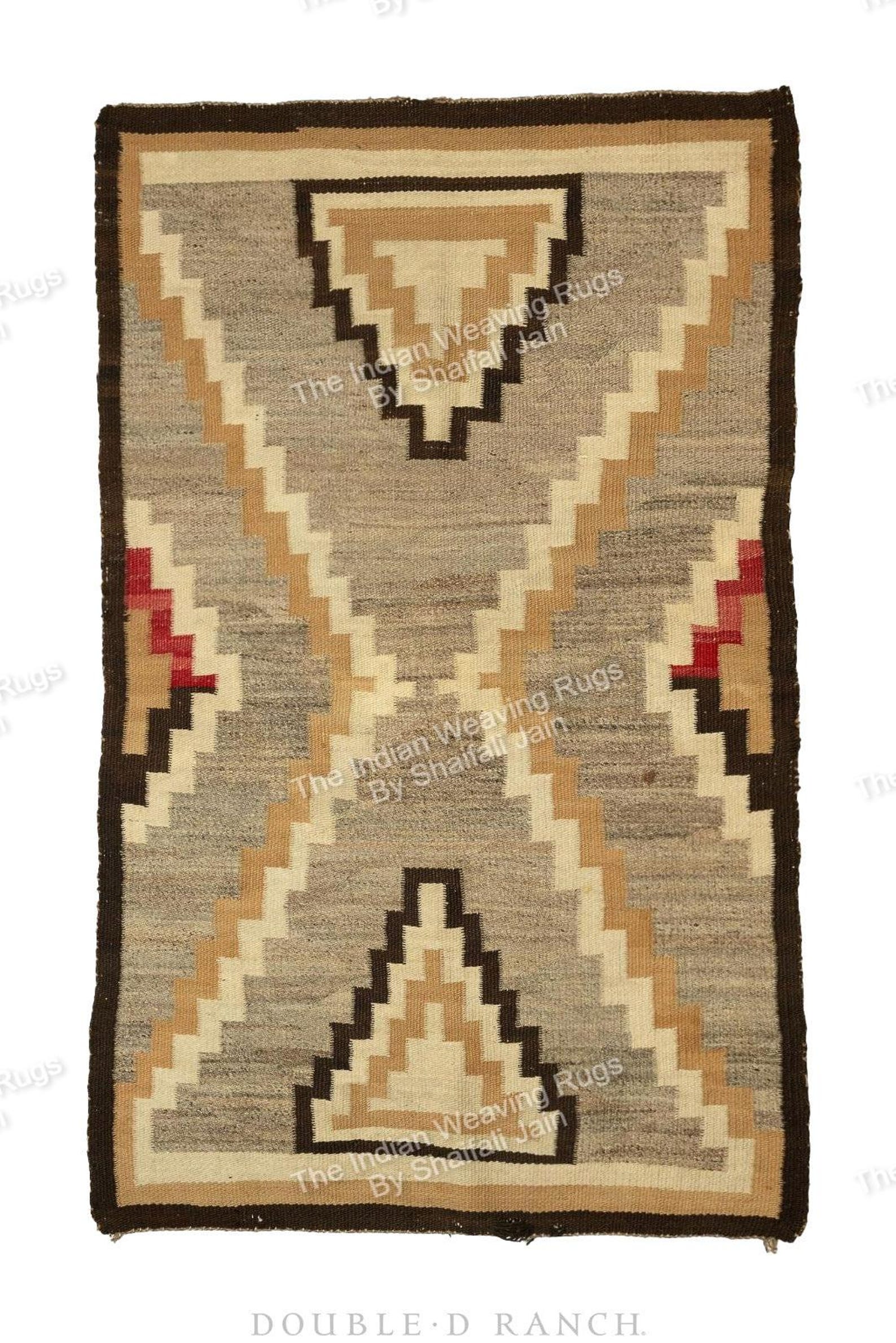 6x9 Handwoven Wool Navajo Rug Southwestern Pattern Native American ...