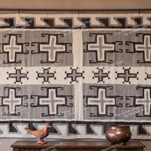 Alfombra Navajo de lana tejida a mano de 1.5 x 2.4 m con diseño del suroeste americano, estilo nativo americano, decoración para el hogar, alfombra mexicana, artículo de decoración para el hogar u oficina, hecho a pedido.