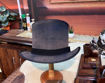 Black silk top hat: Steampunk cosplay Costume Hat