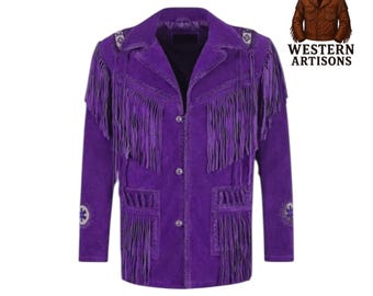Vintage Starling Suede Leather Fringe Jacket Sz M Country Cowboy