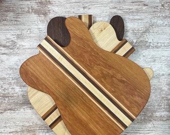 Rocking guitar cutting board The perfect gift for any musician , Awesome Tiger maple