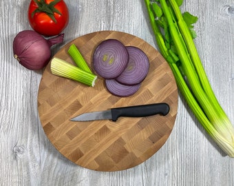 Round Butcher Block Cutting Board, a long lasting healthy choice