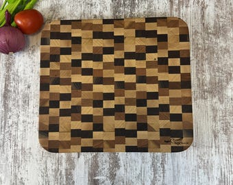 Chaos Cherry, Walnut and Maple  butcher block cutting board