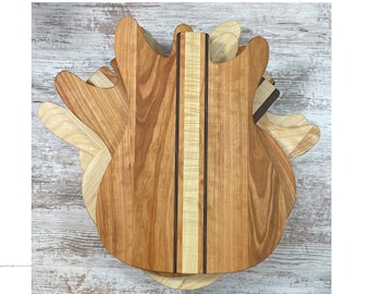 Rocking base guitar cutting board The perfect gift for any musician , Awesome Tiger maple