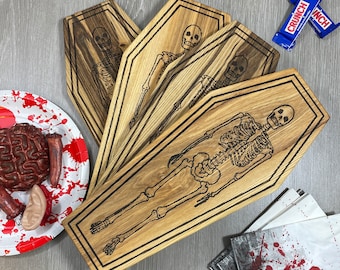 Spooky wooden serving trays