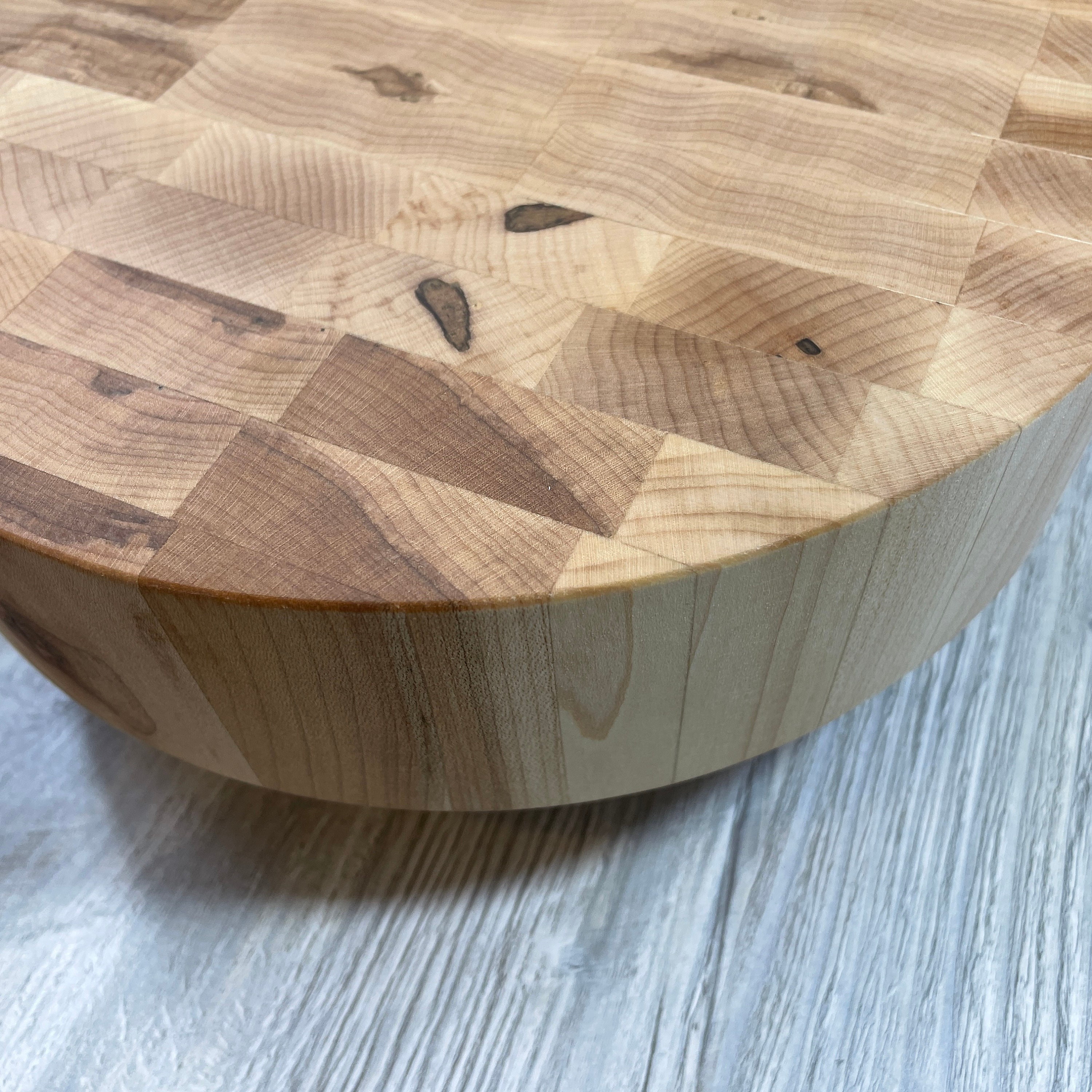 Thick Round Butcher Block Cutting Board, a long lasting healthy choice