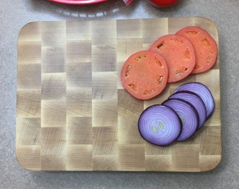 2 inch thick and over 6 pounds Cutting Board, Maple True Butcher Block Cutting Board, large,  long lasting