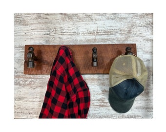 Rustic and reclaimed four hammer coat rack