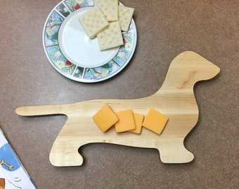 Dachshund Cheese Board, Gift Box available, great gift for any wiener dog owner