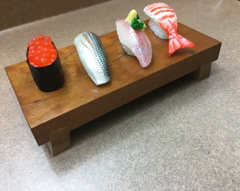 Sushi Serving Tray Cherry and Maple construction unique natural design