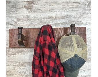 Rustic and reclaimed three hammer coat rack