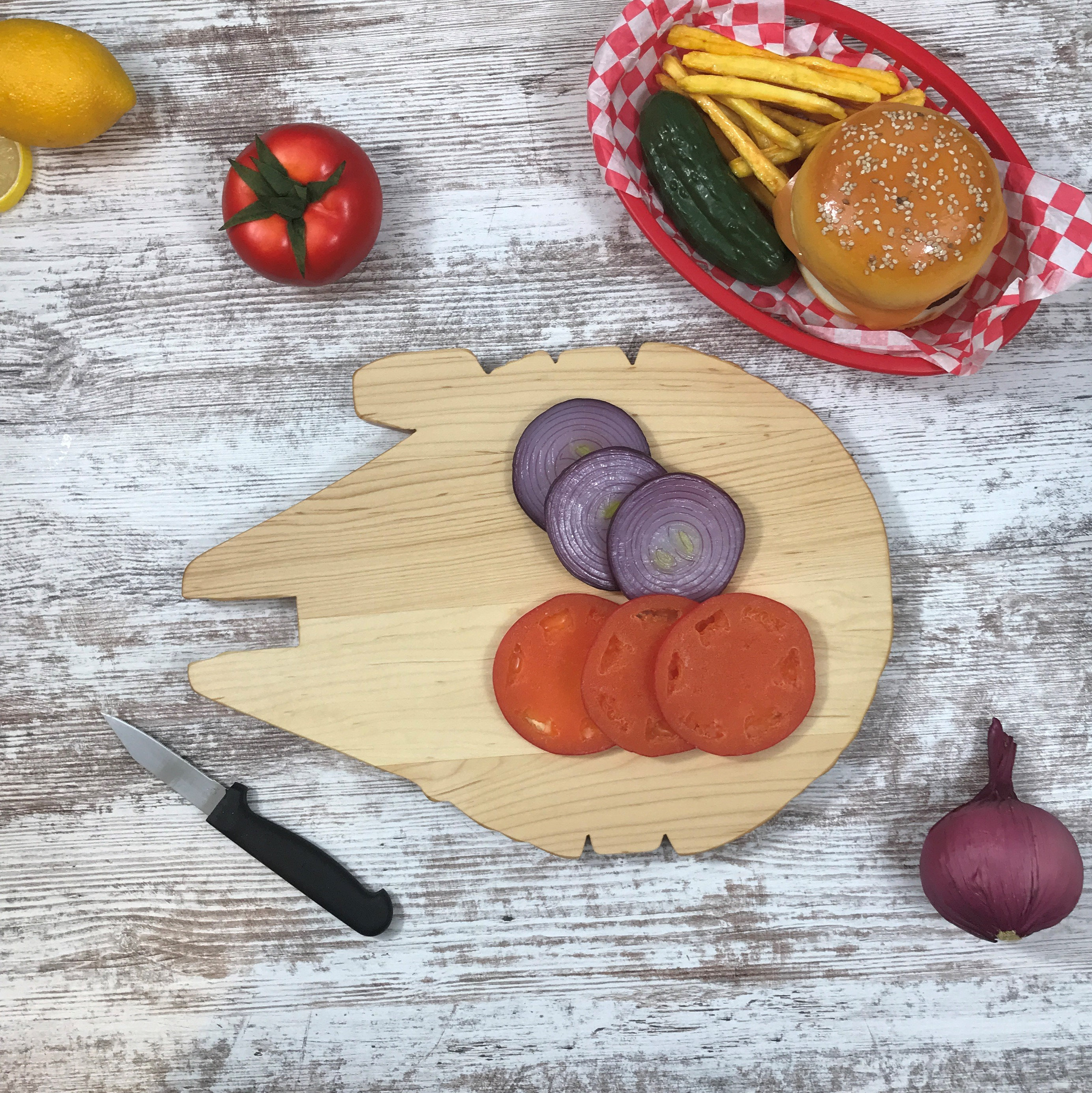 Star Wars Millennium Falcon Inspired Cutting Board is the Perfect Addition  to Any Star Wars Lovers Kitchen 