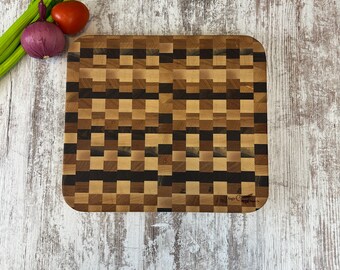 Chaos Cherry, Walnut and Maple  butcher block cutting board