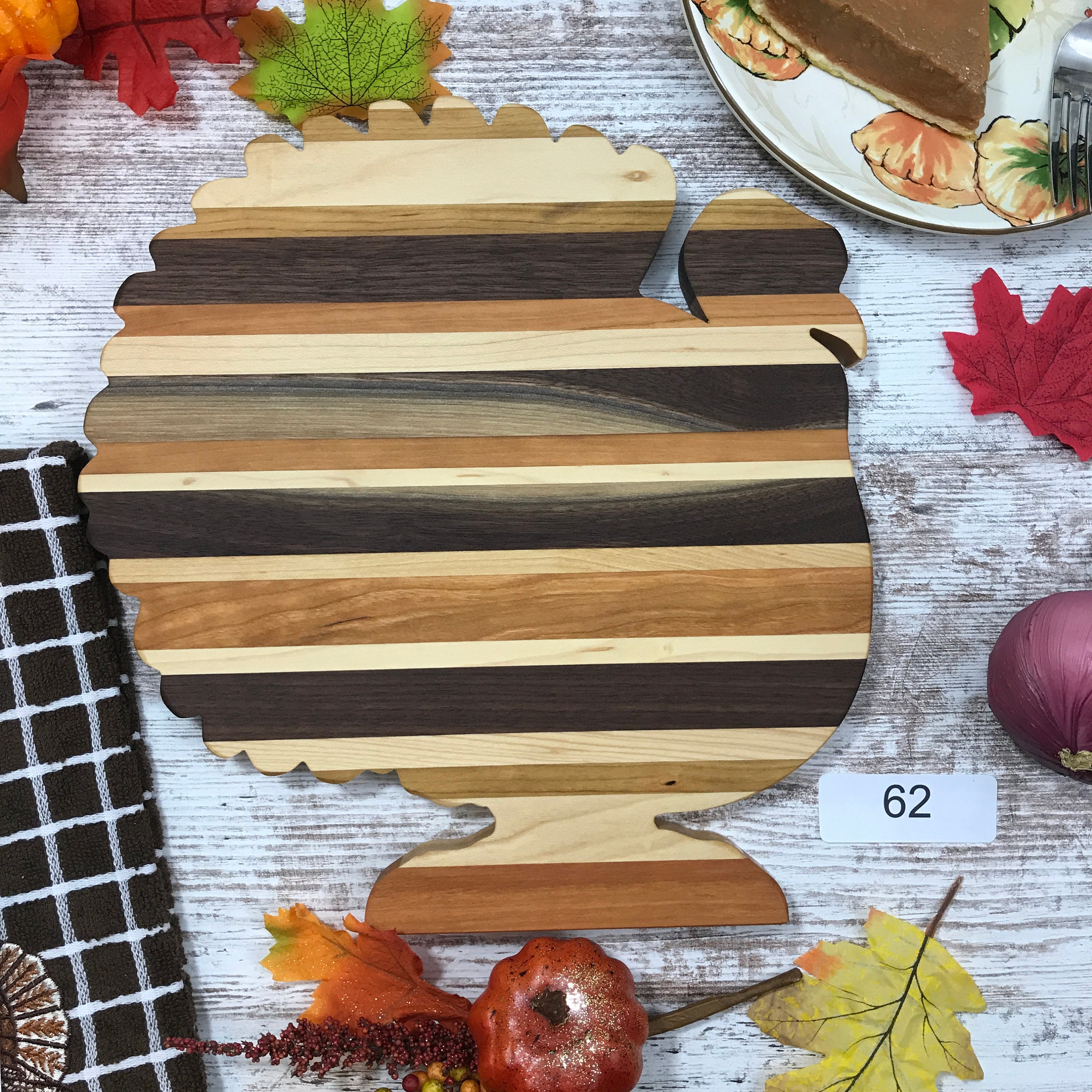 Thanksgiving Cutting Board Turkey Multi hardwood