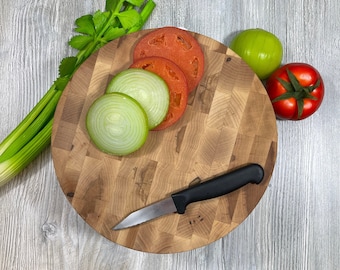 Thick Round Butcher Block Cutting Board, a long lasting healthy choice