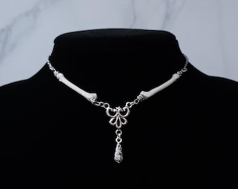 Knochen Halskette | Knochen Anhänger | Knochen Halsband | Gothic natürliche Halskette | Handgemachte Statement Schmuck