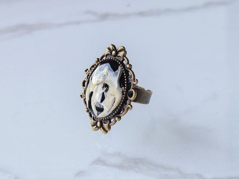 Bone Ring | Real Bone Jewelry | Gothic Ring | Oddity Ring | Witchy Ring | Real Bone Ring | Jawbone Ring | Alt Ring | Goth Ring | Curiosities image 11