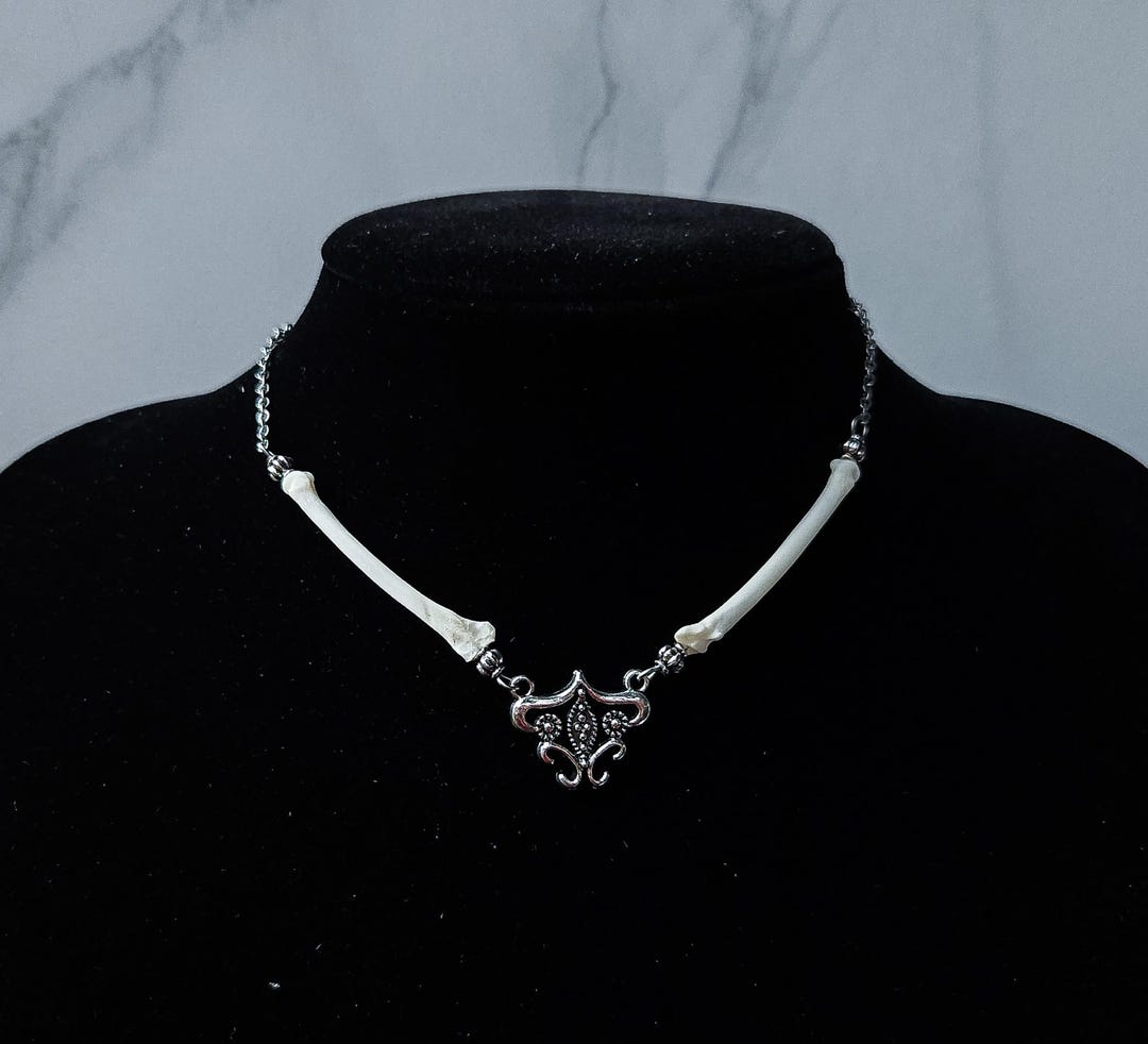Bone Necklace | Bone Pendant | Bone Choker | Gothic Natural Necklace ...