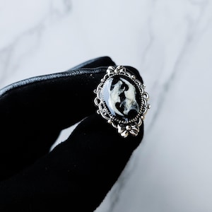 Anillo de hueso / Joyería de hueso real / Anillo gótico / Anillos de rareza / Anillo de bruja