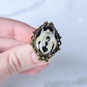 Bone Ring | Real Bone Jewelry | Gothic Ring | Oddity Ring | Witchy Ring | Real Bone Ring | Jawbone Ring | Alt Ring | Goth Ring | Curiosities image 10