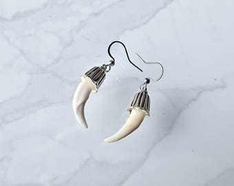 Fang Earrings | Witchy Oddities |  Dark Earrings | Gothic Earrings | Oddity Jewelry | Tooth Jewelry |Teeth Jewelry