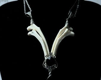 Bone Necklace | Bone Pendant | Bone Choker | Gothic Natural Necklace | Handmade Statement Jewelry |Oddity Jewelry