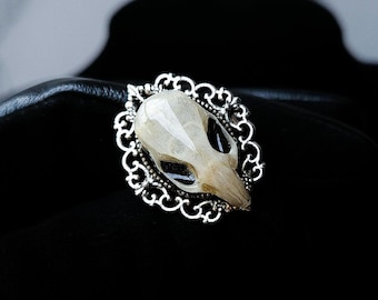 Skull Ring | Bone Ring | Real Bone Ring | Gothic Ring | Oddities Ring | Witchy Ring | Alt Ring | Occult Jewelry | Goth Ring