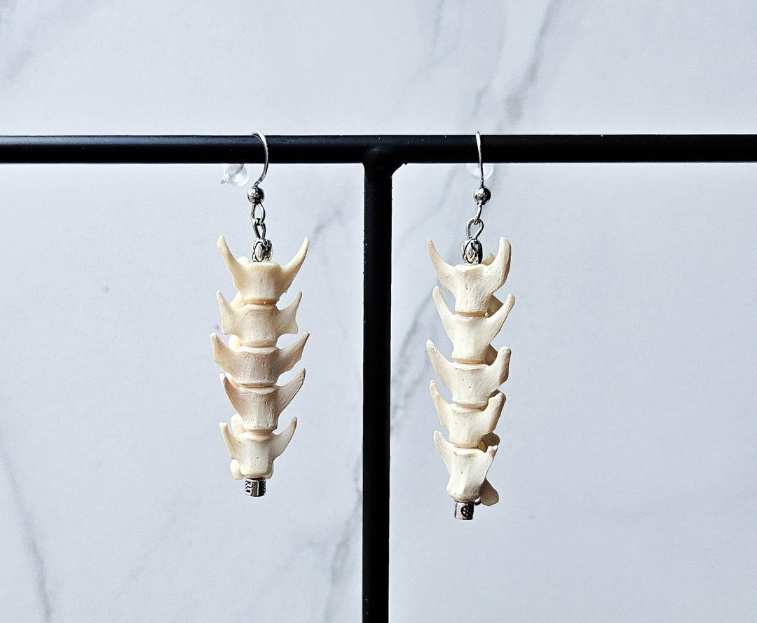 Bone Earrings | Vertebra Earrings | Gothic Earrings | Gothic Natural Earrings | Oddity Jewelry