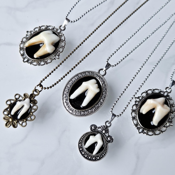 Tooth Necklace | Bone Necklace | Bone Pendant | Gothic Natural Necklace | Handmade Statement Jewelry |Oddity Jewelry