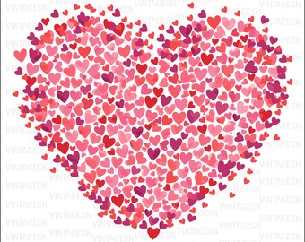 Valentinstag Herz PNG, Valentinstag Herzen Pinselstrich Png, Valentinstag Sublimationsdesign, Kokette Valentinstag Aquarell, trendiger V-Tag