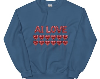 ai love 'rode ballonlogica' | Uniseks sweater
