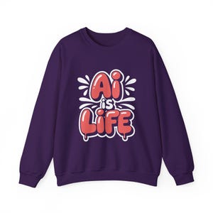 AI IS LIFE "Neural Pop Crewneck" Sweatshirt