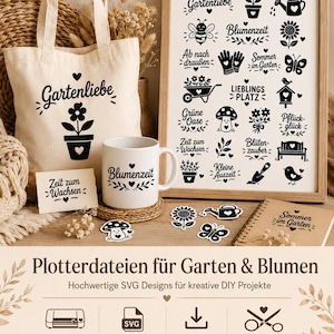 Trädgård SVG plotterfil | Trädgårdskärlek, blomstertid, grön oas | Cricut Silhouette plotter | Digital nedladdning