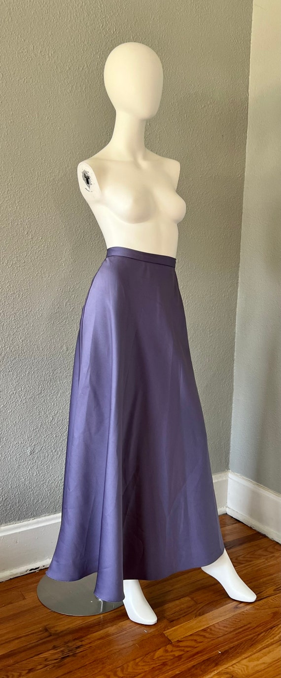 Vintage 90s Purple High Waist A-Line Long Formal … - image 9