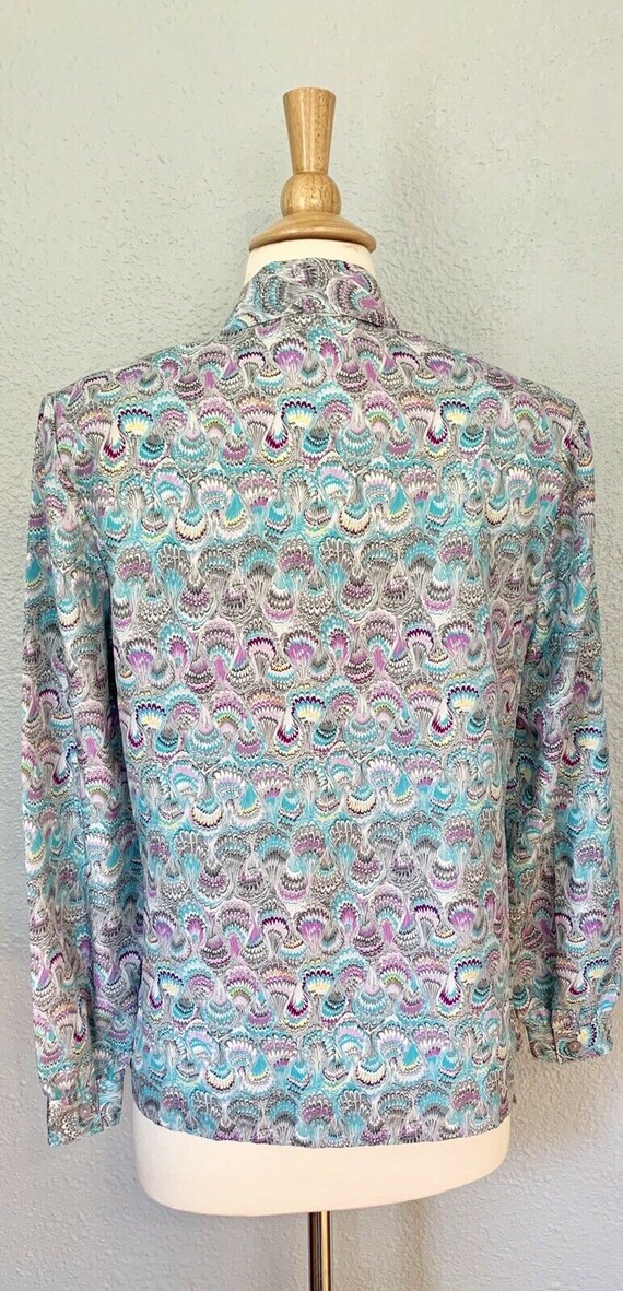 Vintage 70s 80s Silky Psychedelic Secretary Art D… - image 7