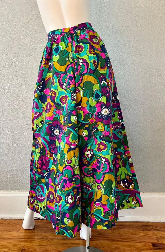 Vintage 60s Hawaiian Psychedelic Floral Mod Palaz… - image 8