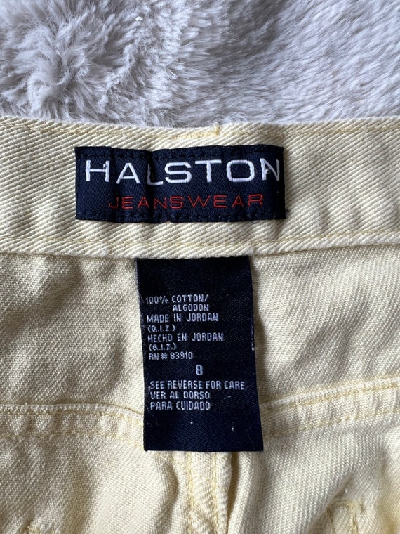 Vintage 90s Halston Jeanswear High Waist Denim Ye… - image 2