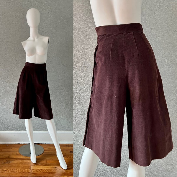 90’s Culottes Designer Print High Waist